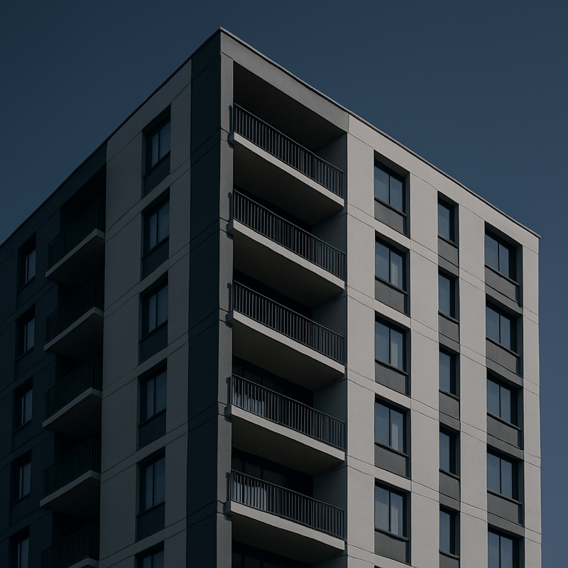 Modern apartment building